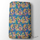 Blue Fish Kalamkari Digital Printed Fabric For Boutique